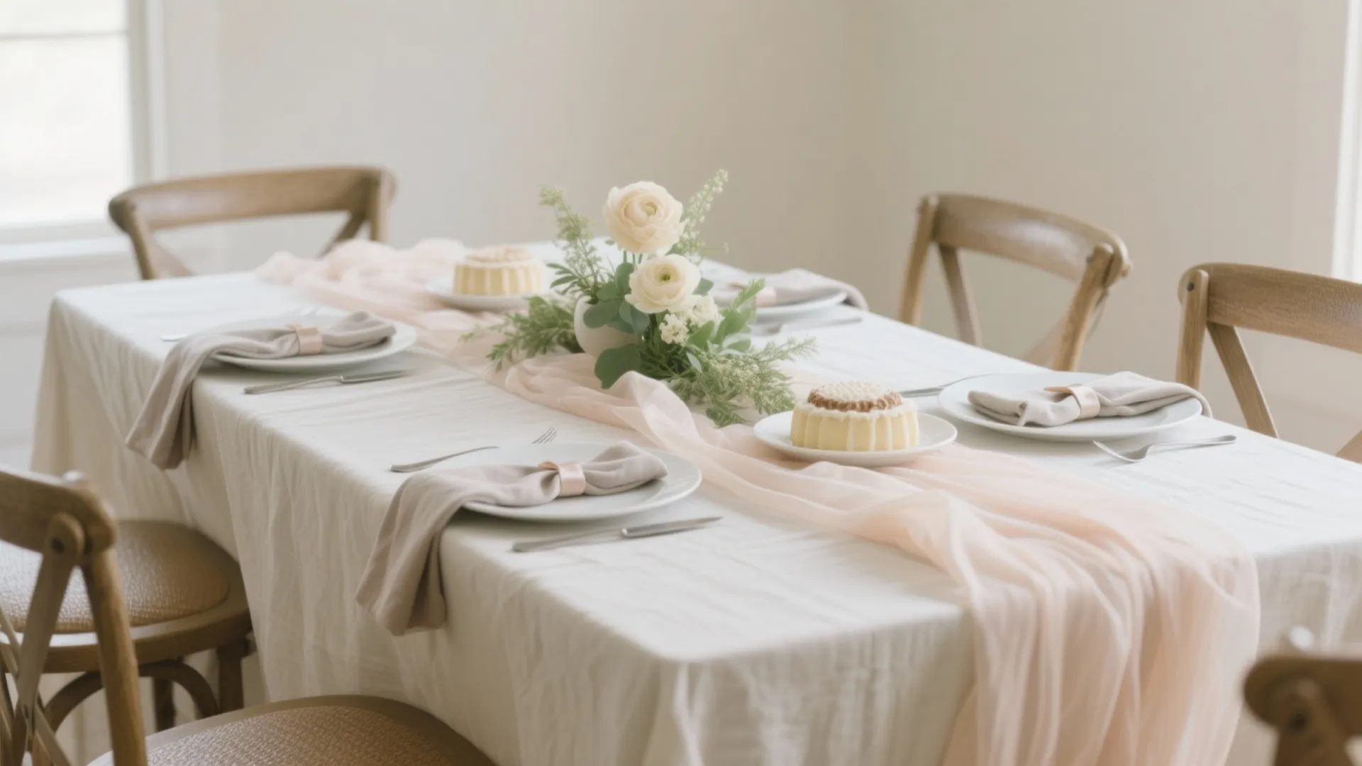 Soft Pastel Layers for a Calm Tablescape