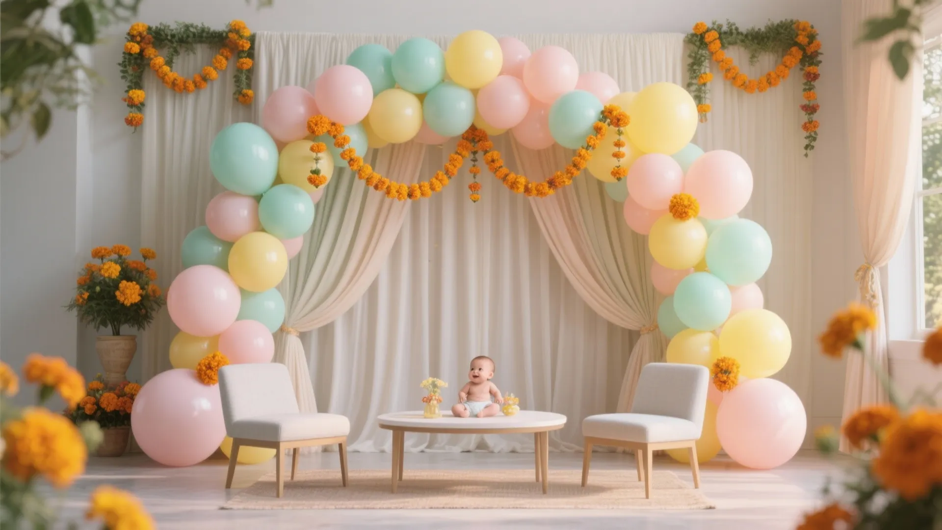 Pastel x Marigold Fusion Backdrop