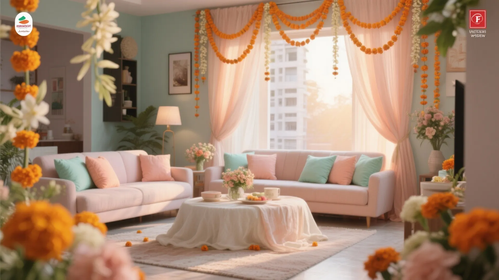 Soft Pastel Meets Marigold: A Bangalore-Fresh Palette