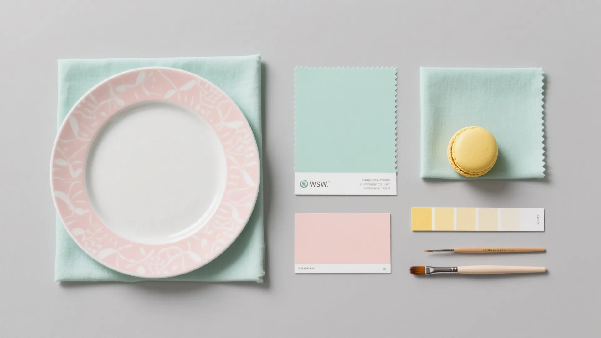 Soft Pastel Color Blocking Plates