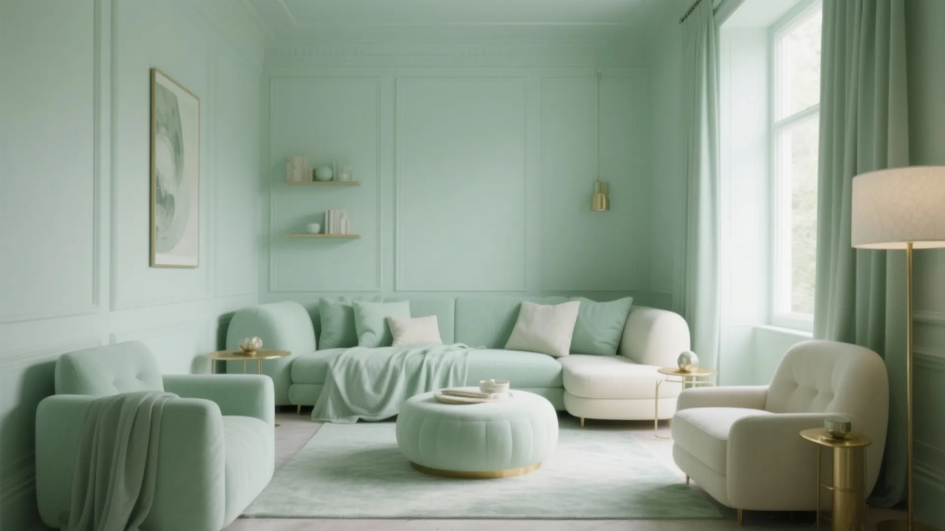 5. Pastel Green for a Monochrome Scheme