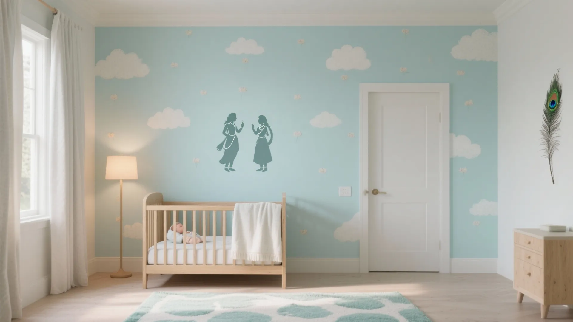 Playful Pastel Krishna for Nursery or Kids’ Room
