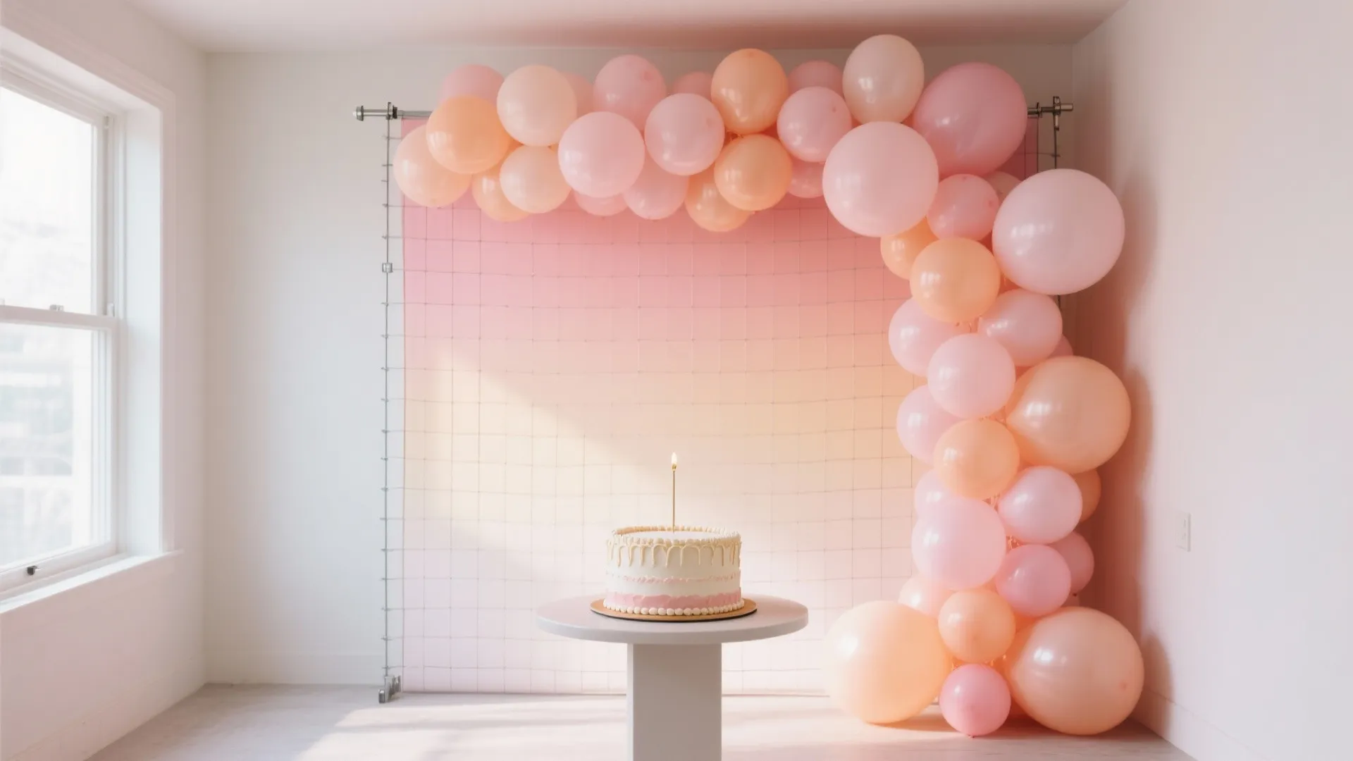 Pastel Ombre Backdrop for Cake Photos