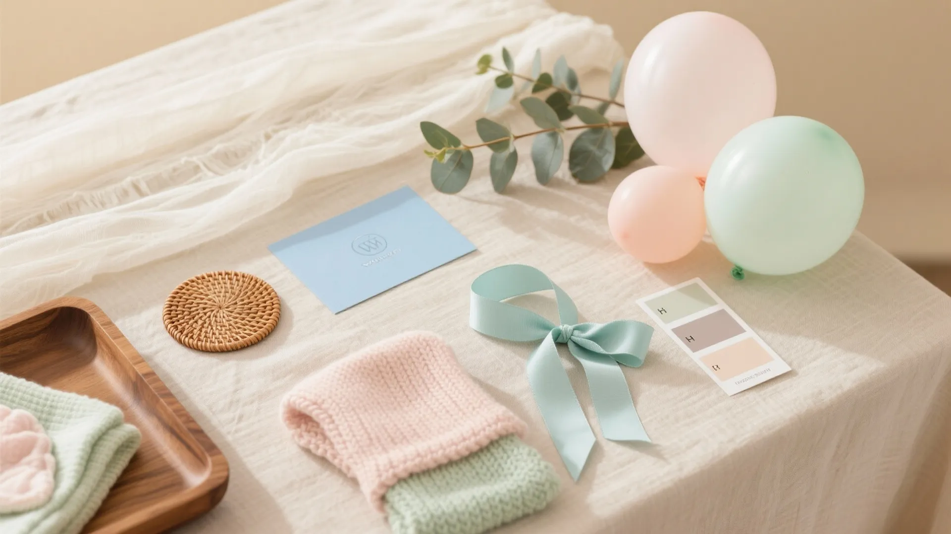 Neutral-and-pastel palette with textural layers