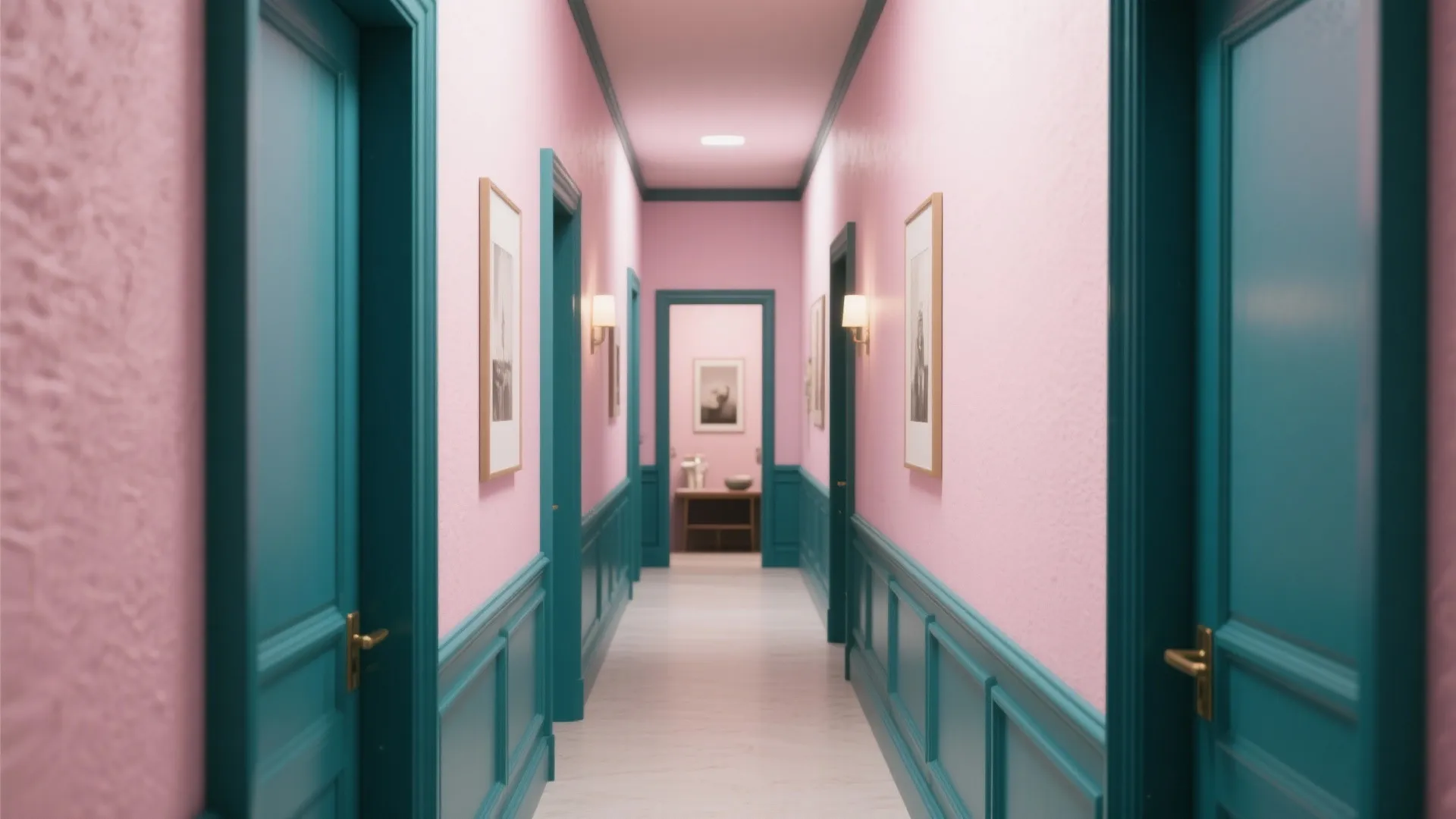 5. Pastel Backdrops with Statement Trim