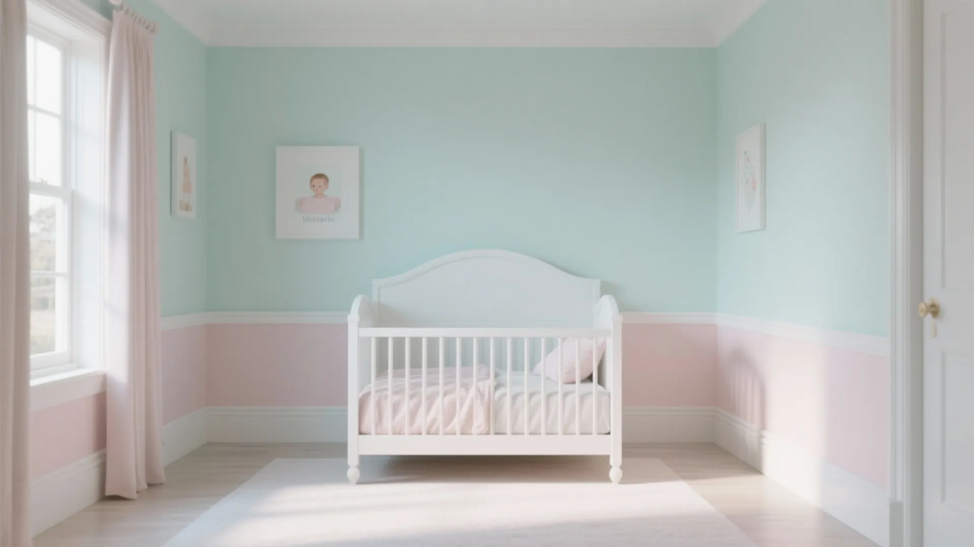 2. All-White Trim, Soft Pastel Walls