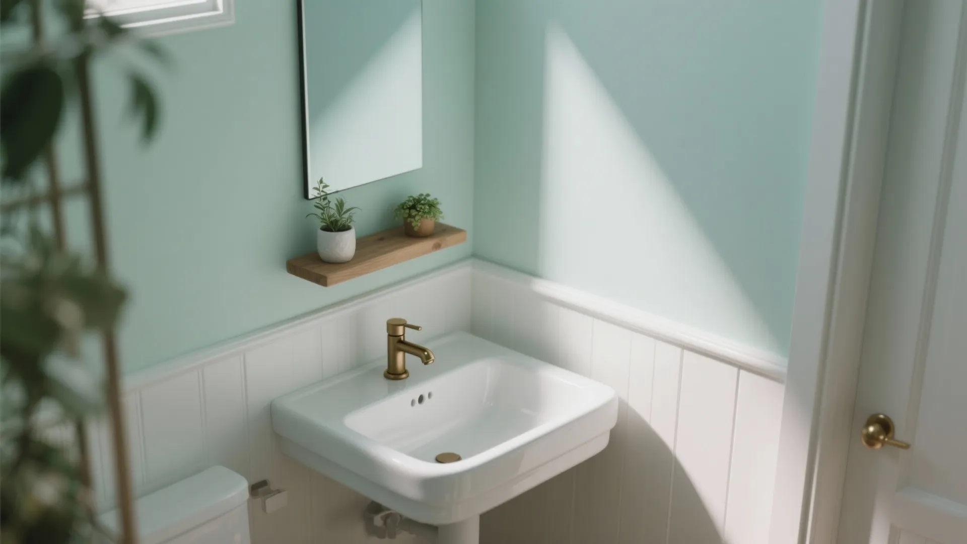 1. Soft pastels with white trim