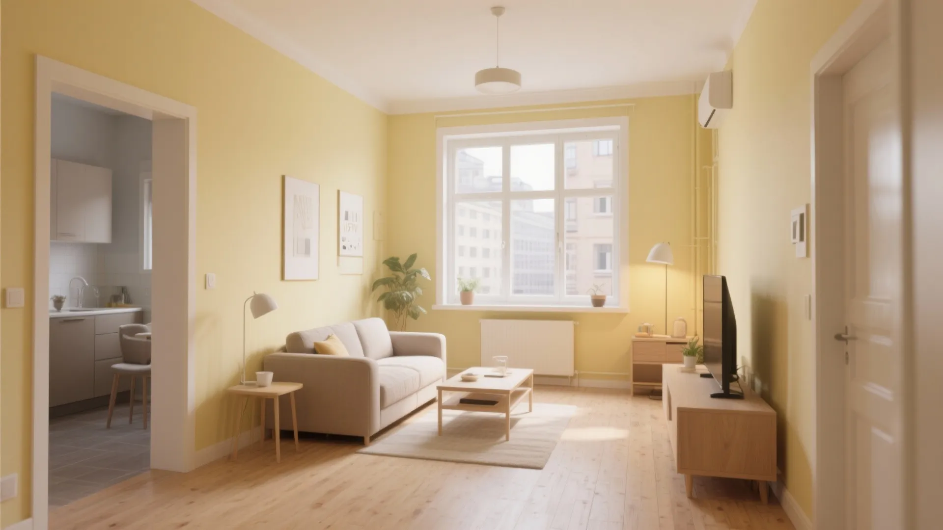 1. Soft Pastel Yellow Walls