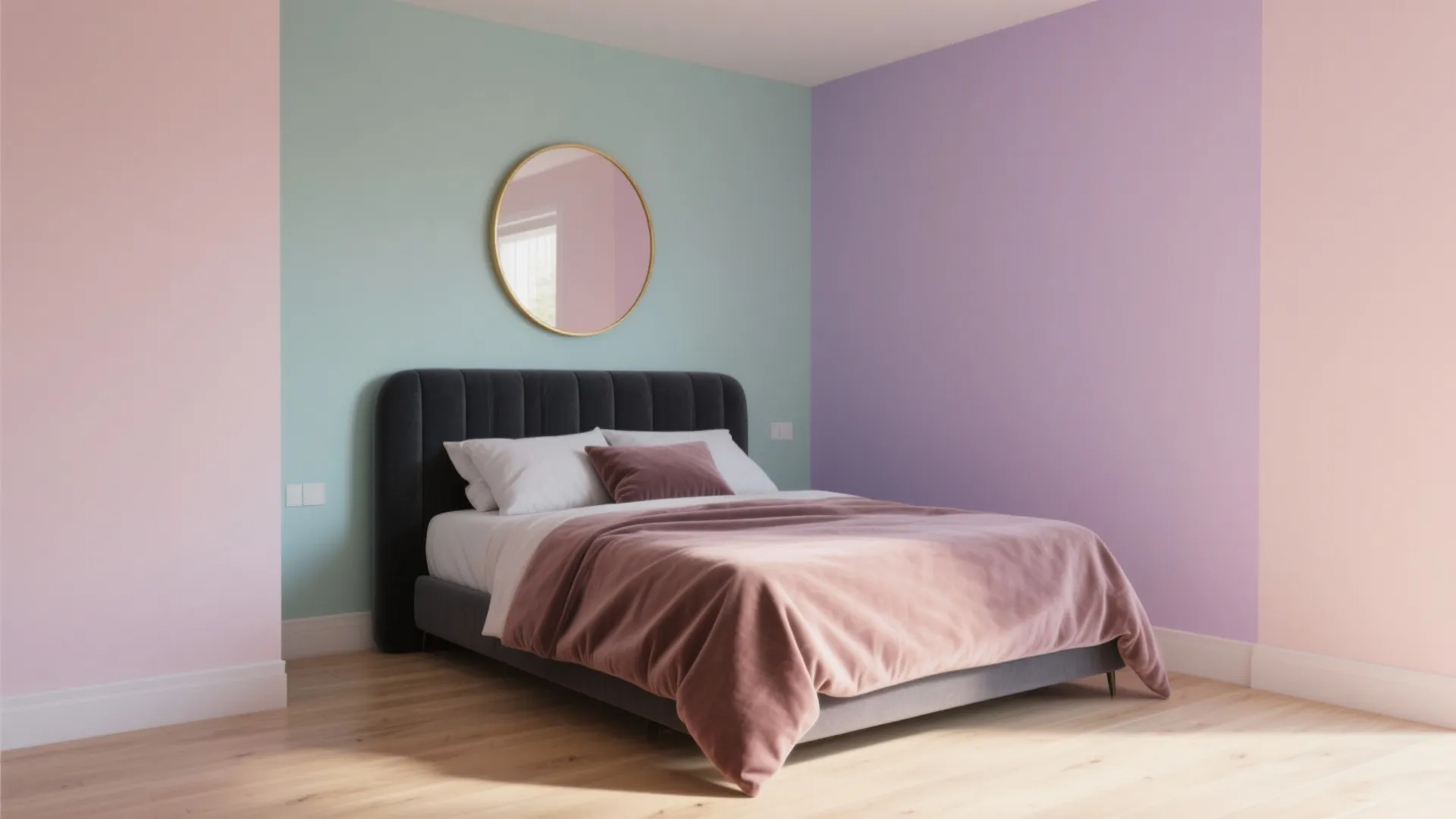 1. Soft pastels with a bold accent