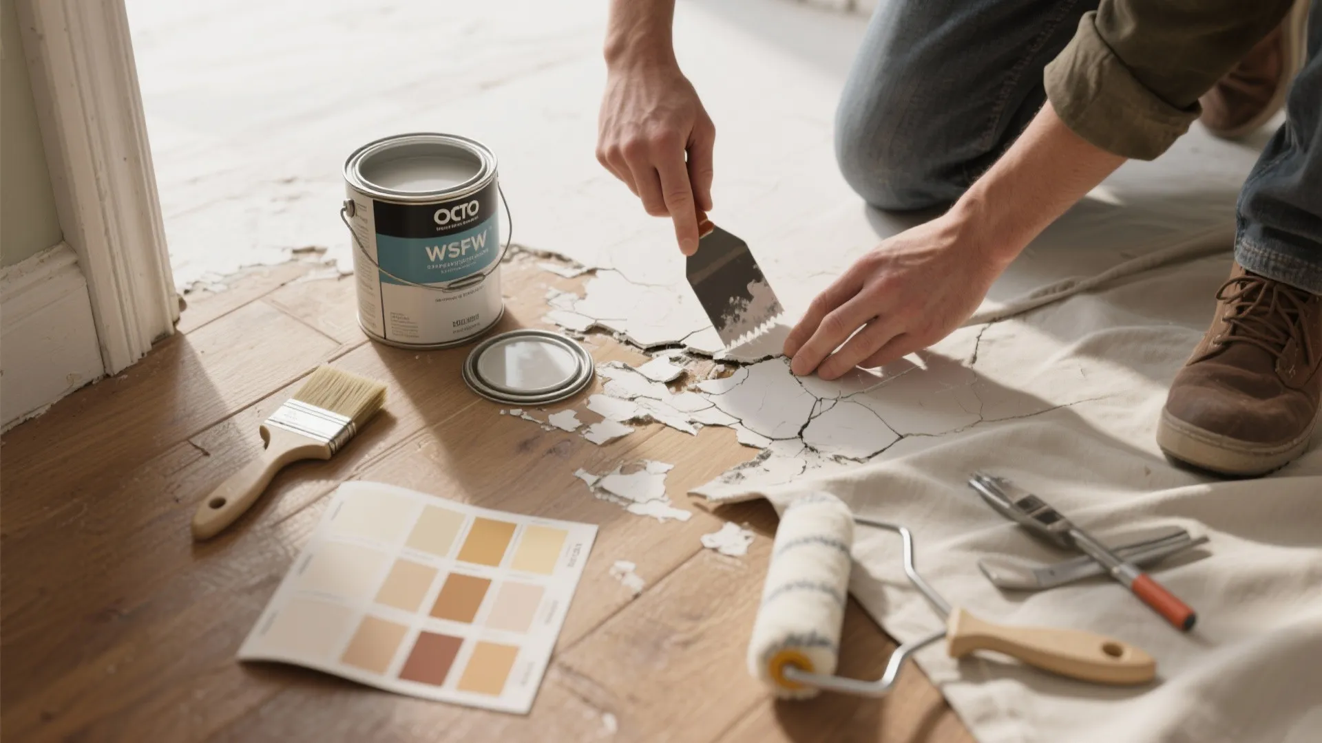 1. Patch, prime, and repaint with a targeted palette