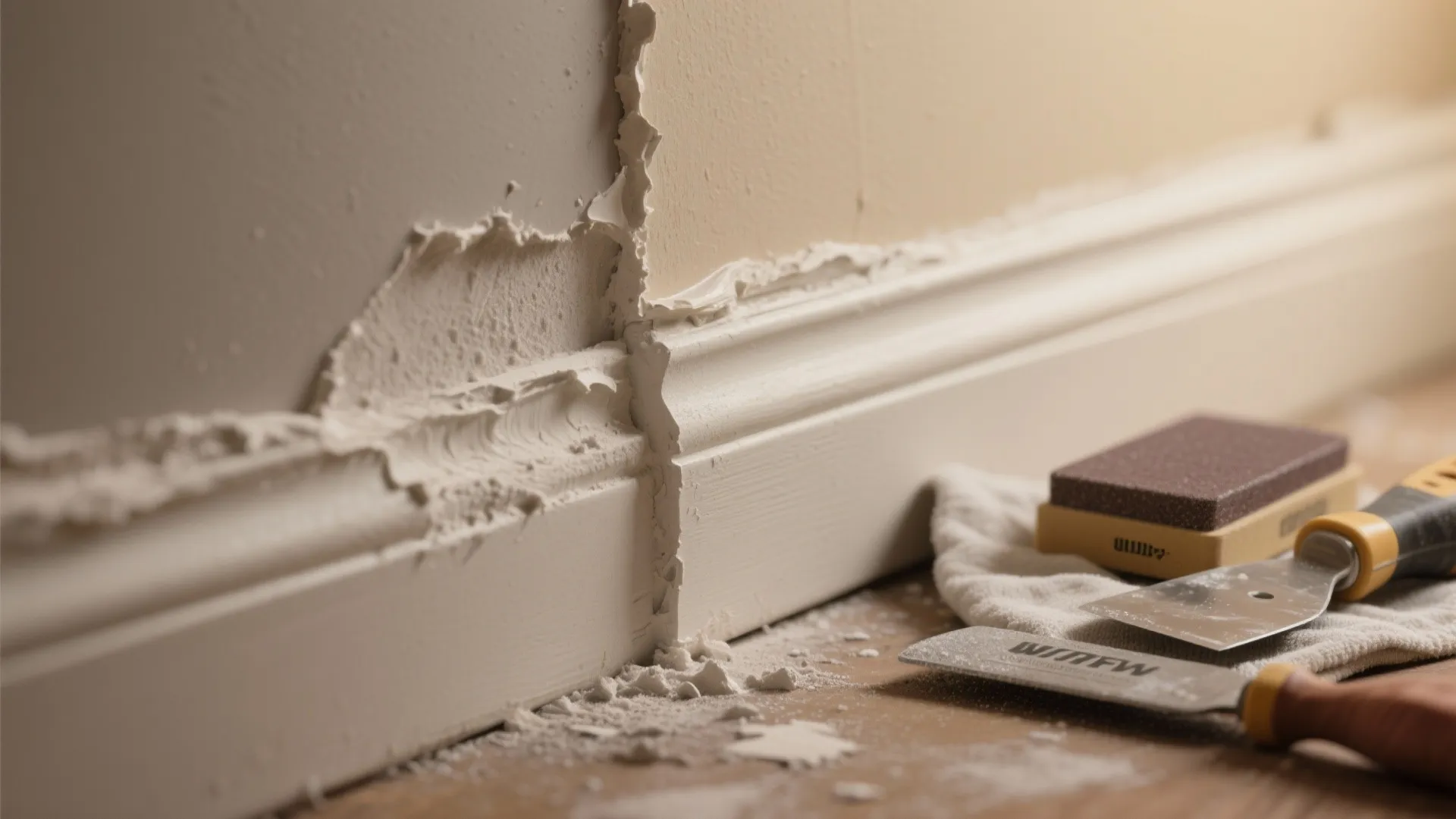 1. Patch, sand, and clean first