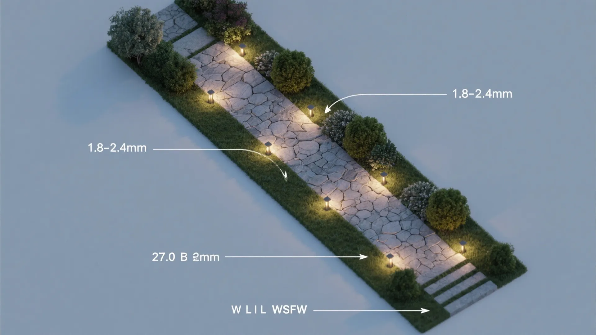 Warm Layered Path Lighting