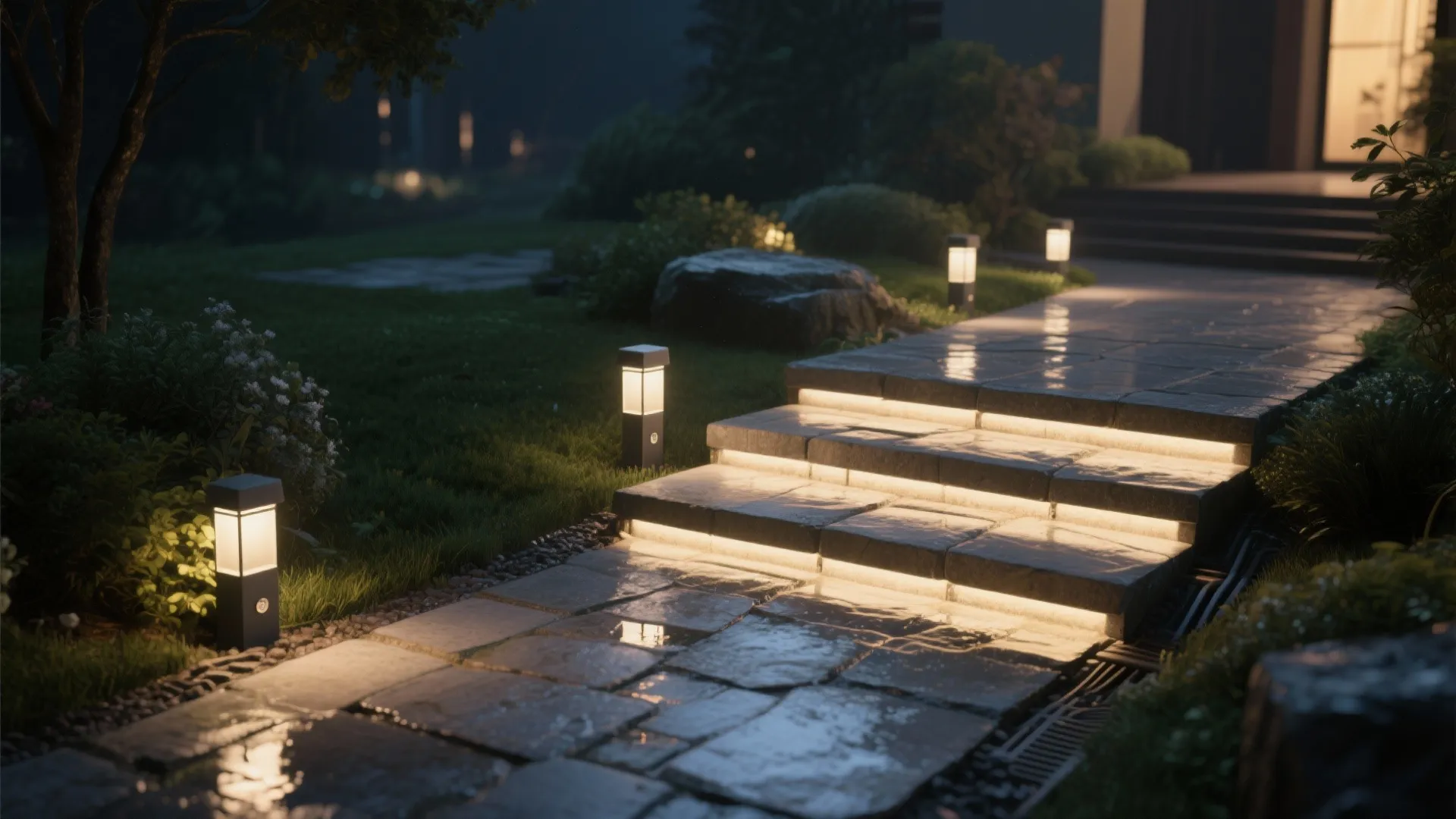 5. Weatherproof Path and Step Lighting