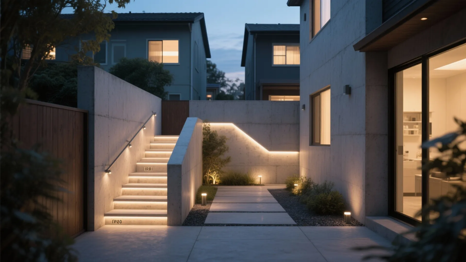 2: Integrated step and pathway LEDs