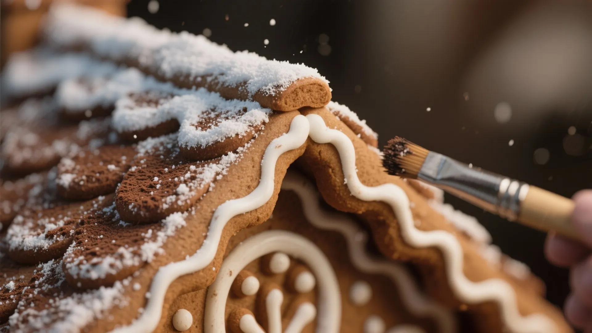 3. Patina and age with cocoa and powdered sugar