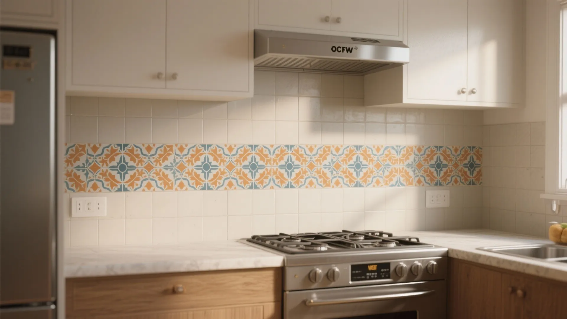 2. Bold Pattern Tile Sheet as an Accent Strip