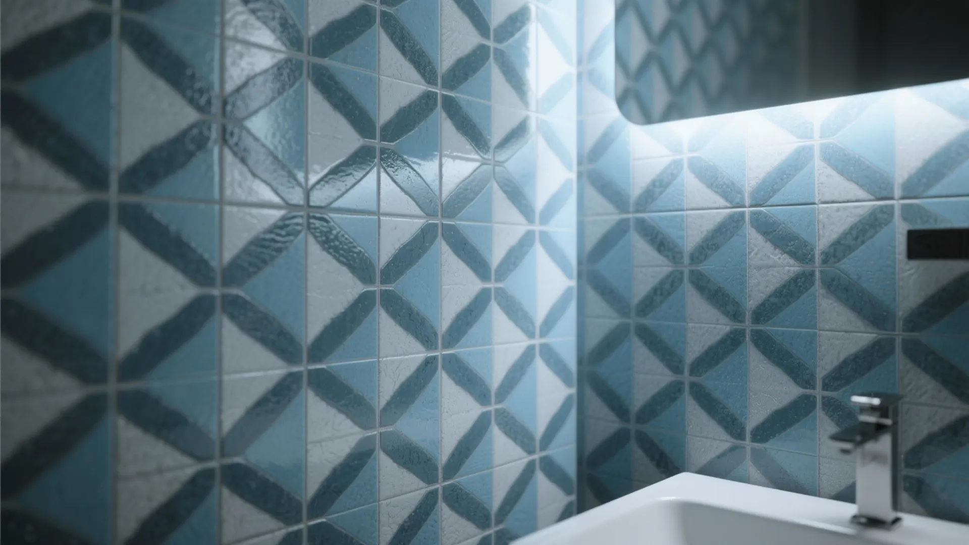 2. Monochrome Pattern Accent Wall