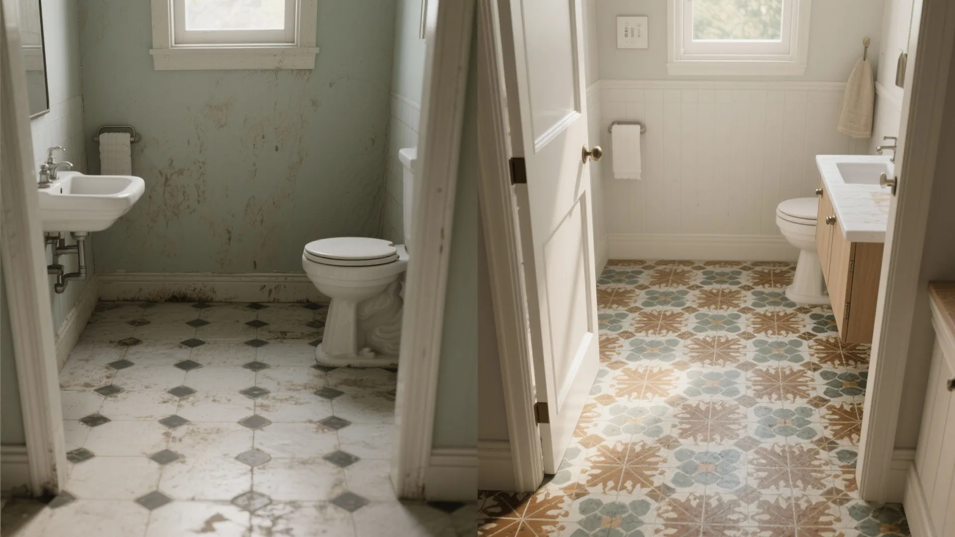 5) Graphic Encaustic-Style Patterns (Real or Porcelain)