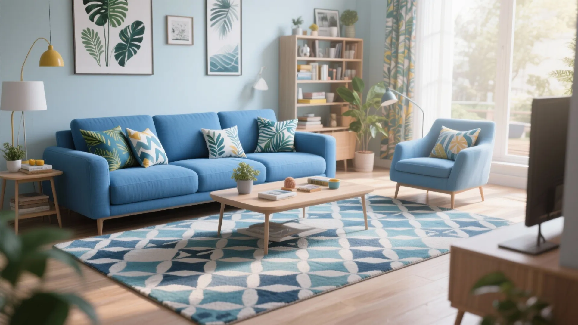 9. Pattern Play with Rugs and Throws