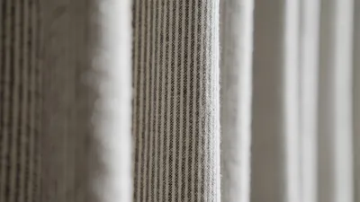 Textured Stripe Curtain for Soft Natural Light