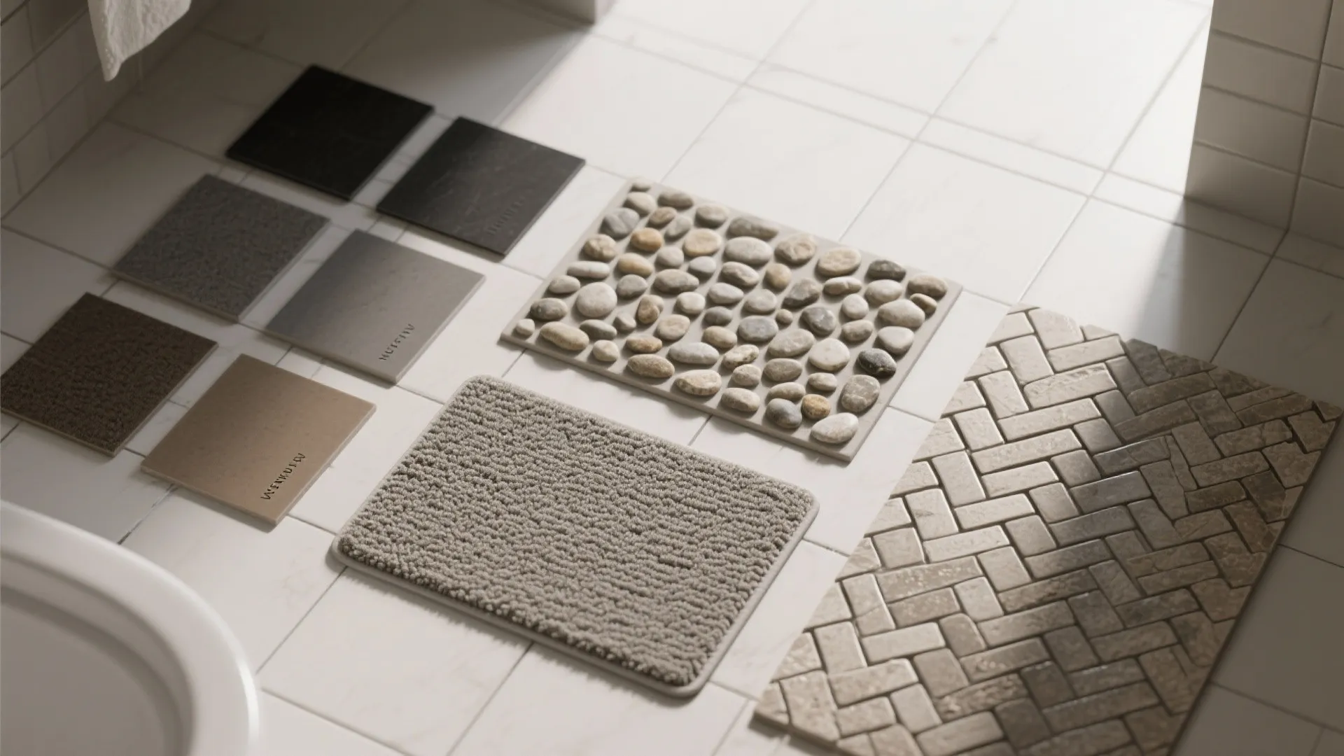 Pattern play: grid, pebble, and herringbone