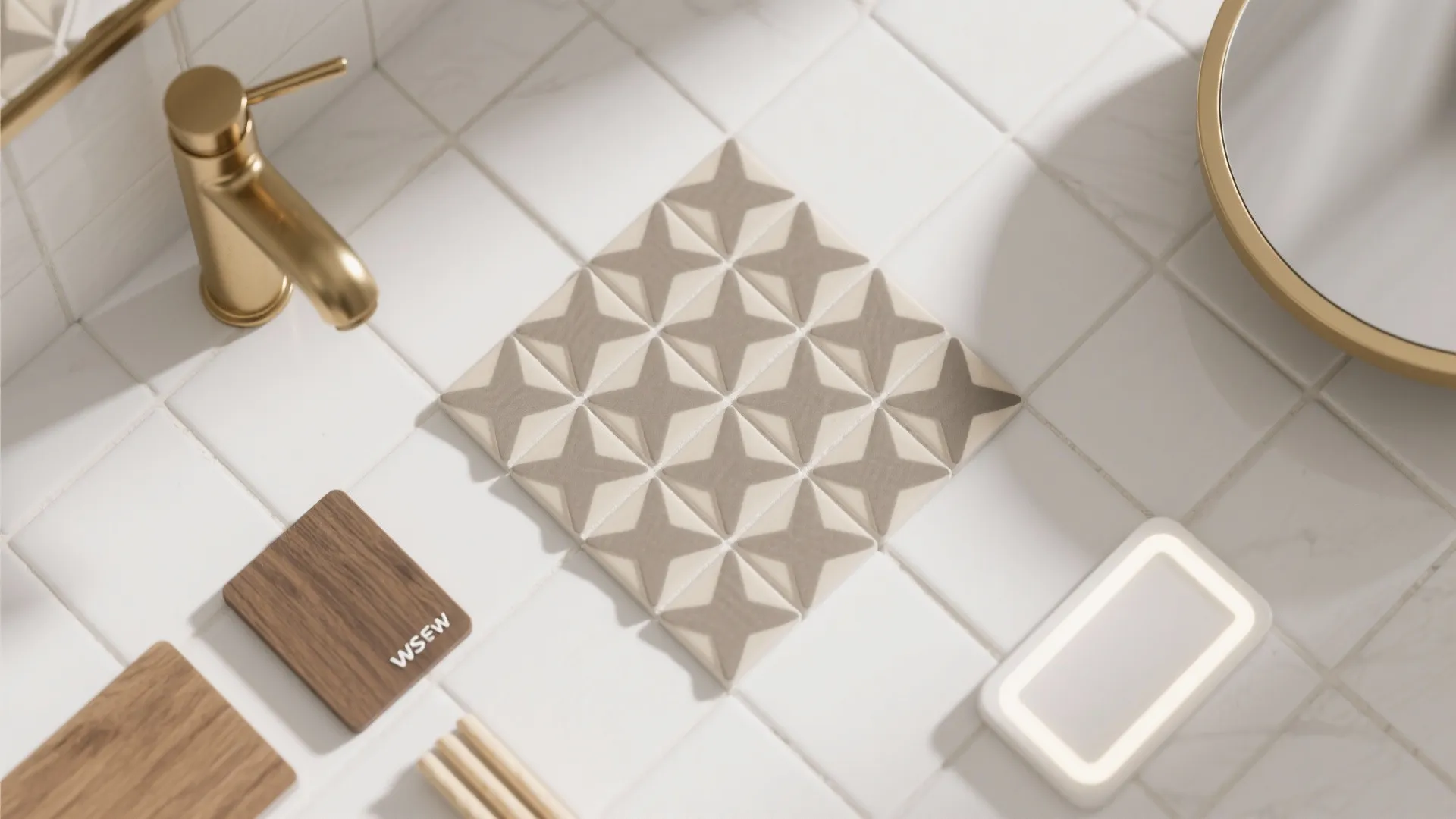 Pattern play: one bold feature, everywhere else calm