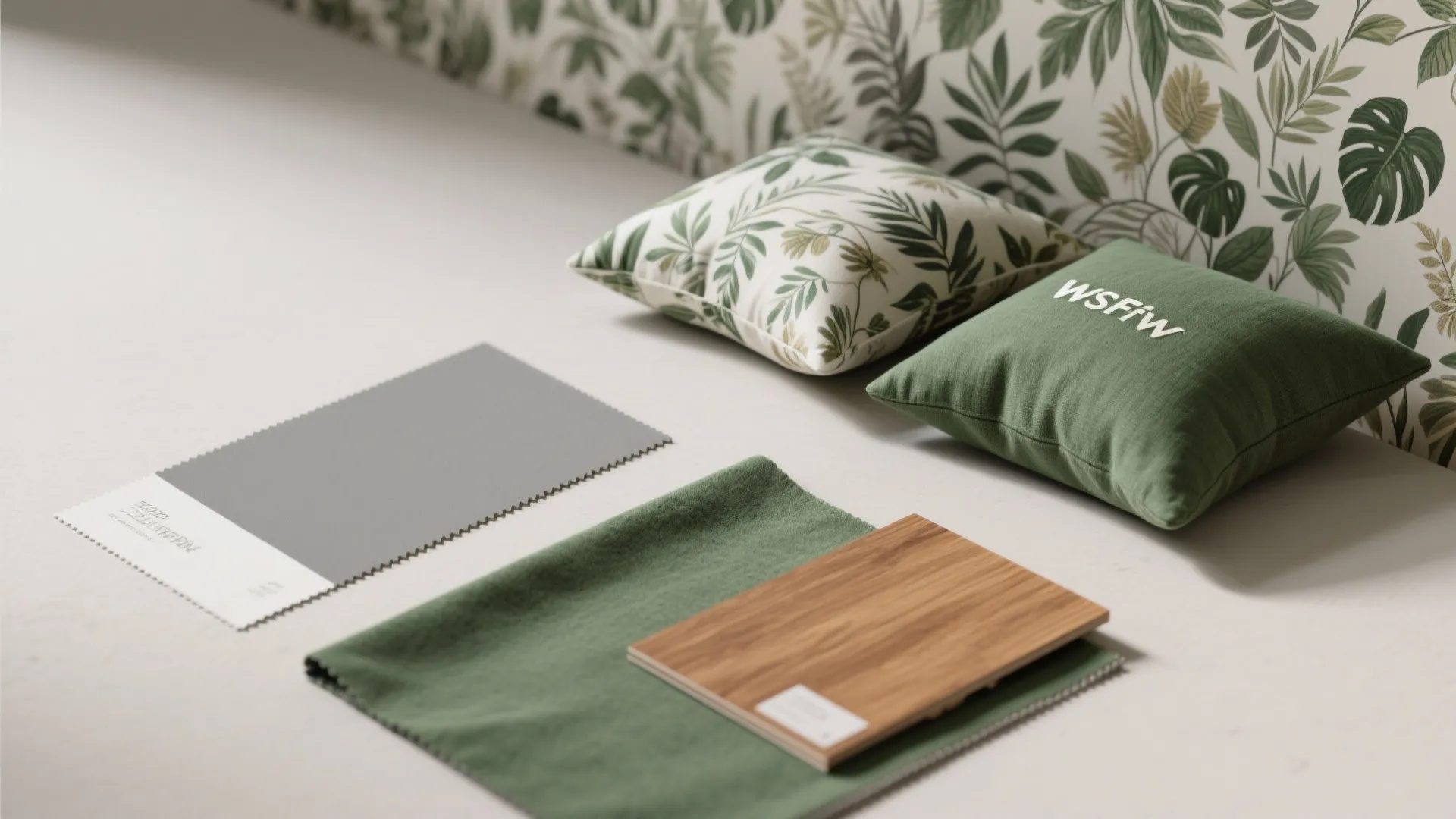 3. Pattern play: botanical prints on a grey canvas