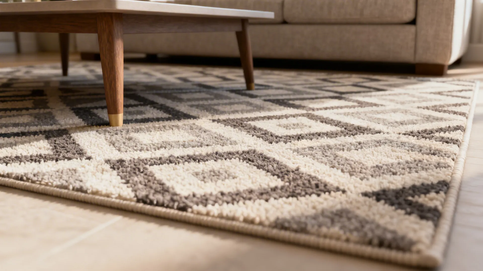 3. Opt for bold pattern to make the rug the focal point