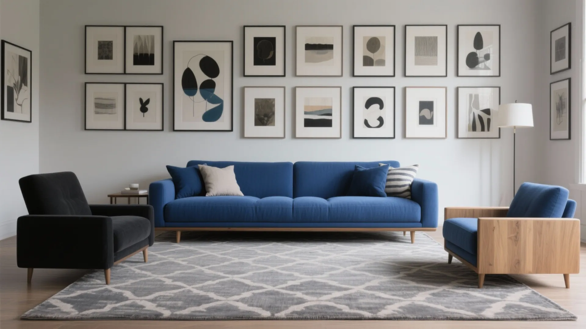 Pattern Play, Art, and Scale That Flatter Blue