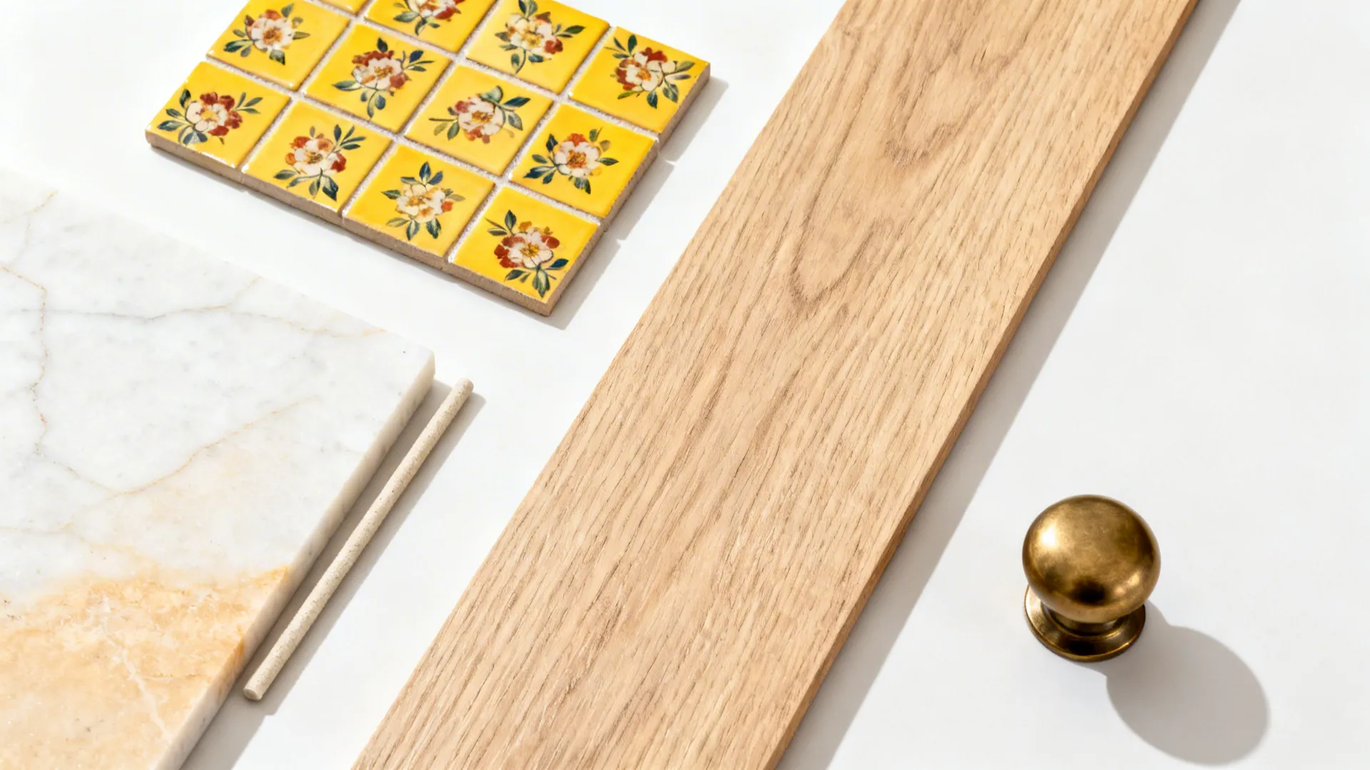 Pattern-on-Pattern: Subtle Florals with Wood and Stone