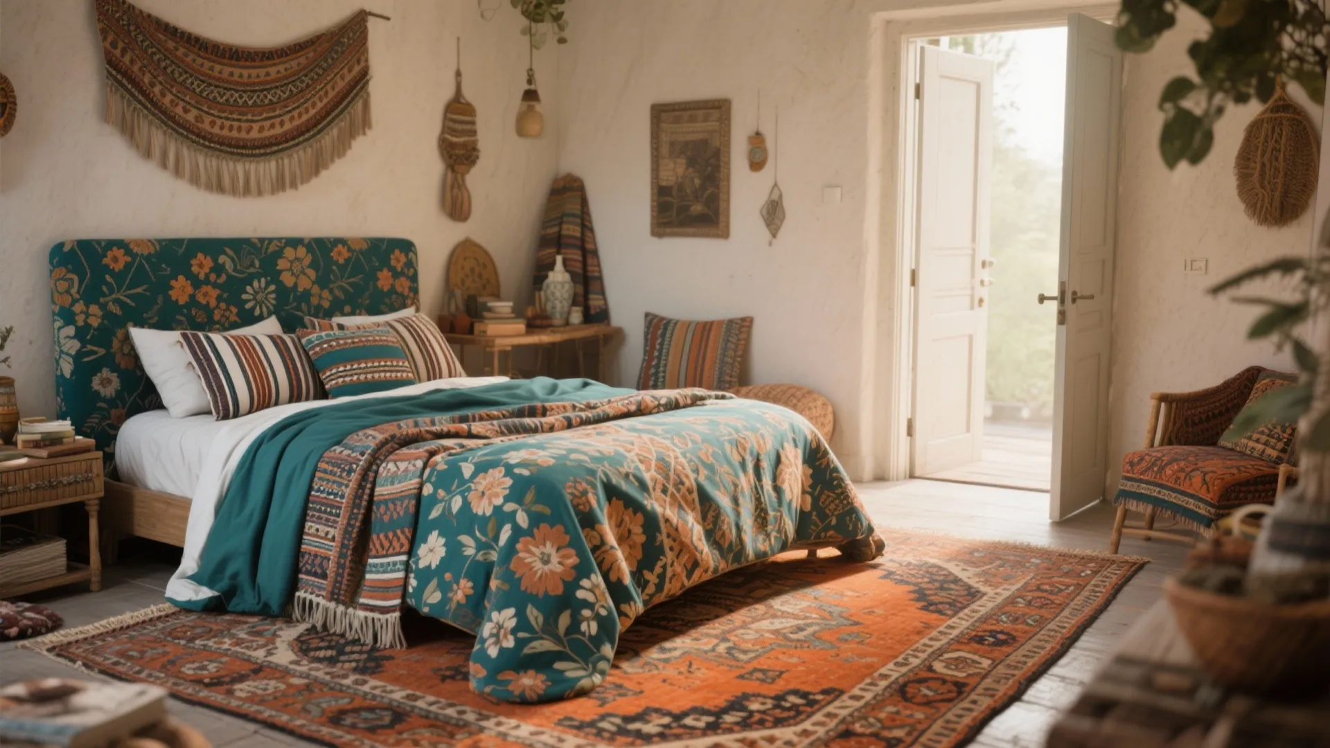 2. Mix patterns but keep a unifying color