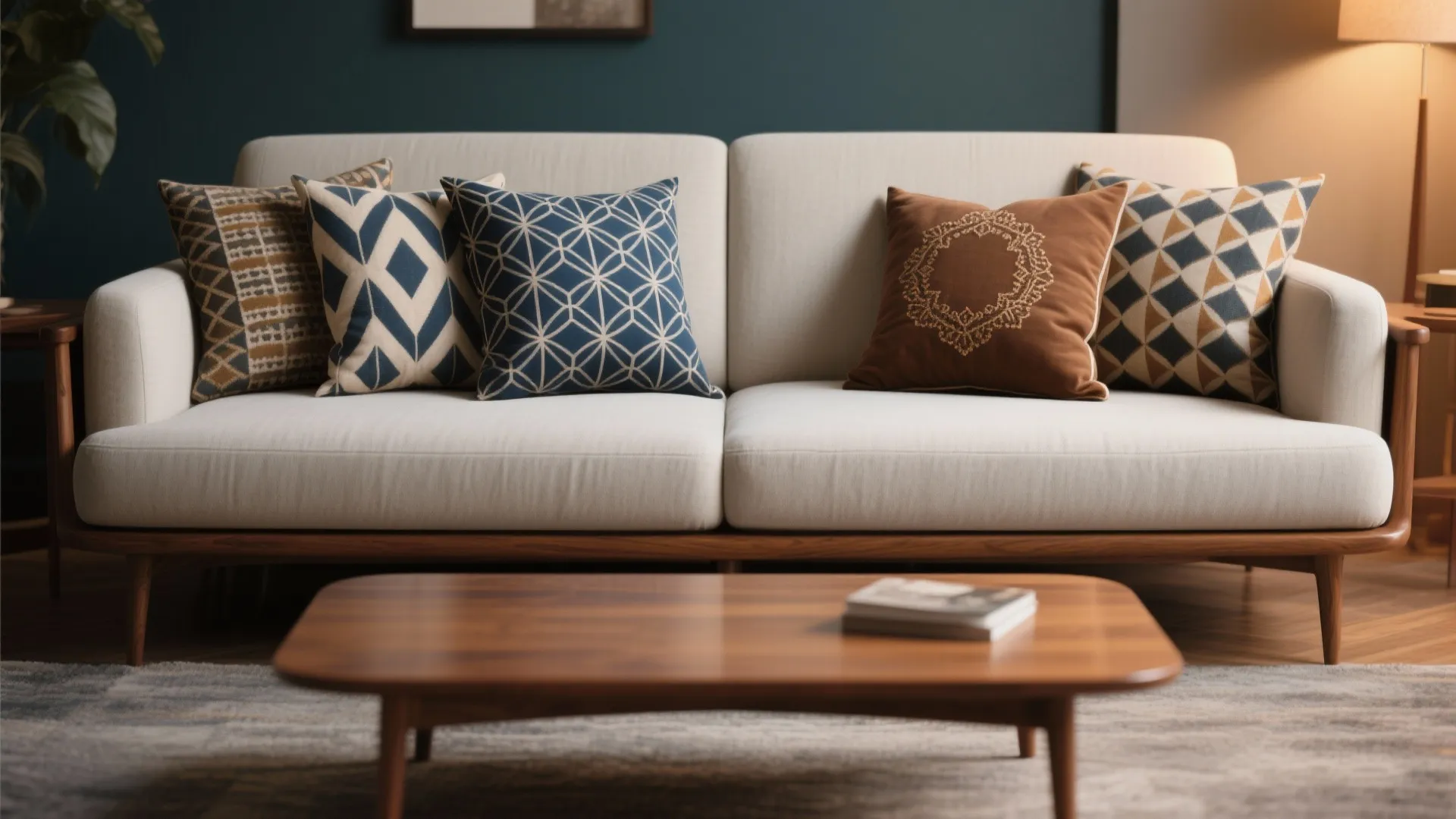 2. Mix patterns in the same color family