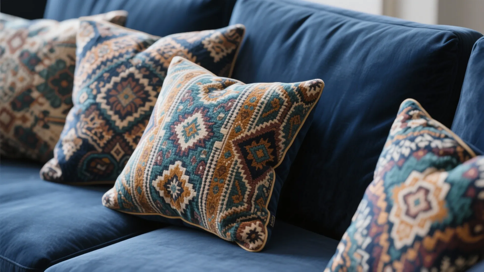 8. Statement Patterned Throw Pillows