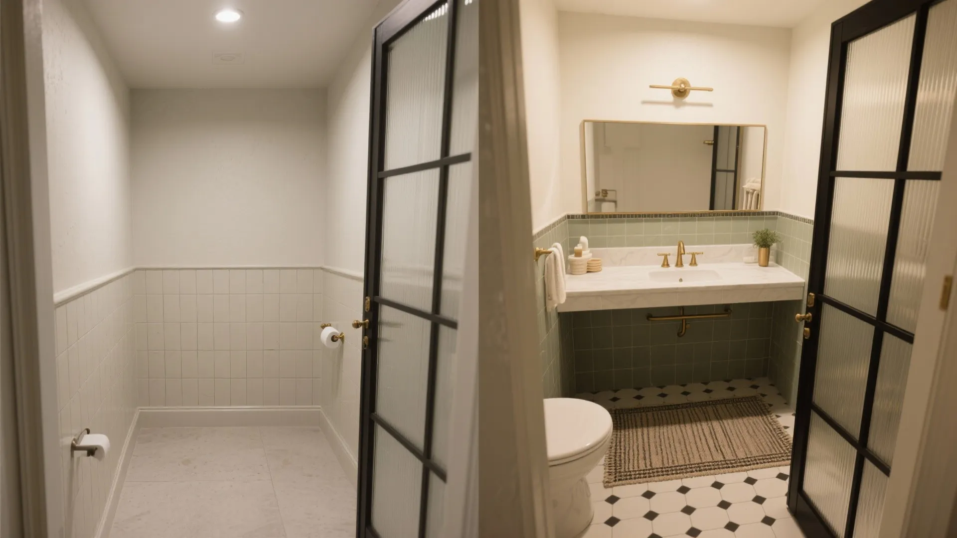 Pattern Placement: Half-Height Walls and Tile Rugs