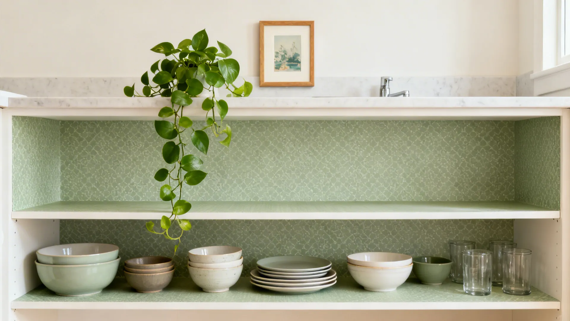 5) Pattern, plants, and art: personality without clutter