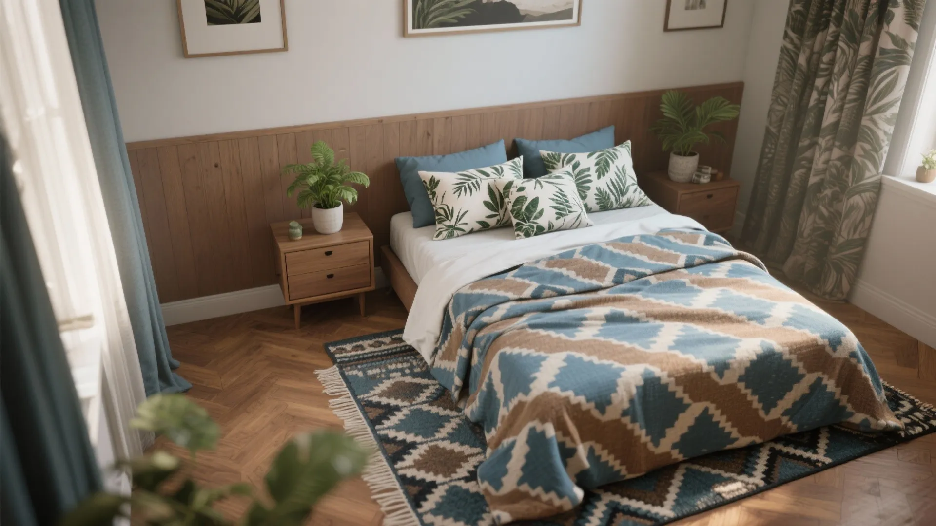 5. Introduce pattern and a touch of green