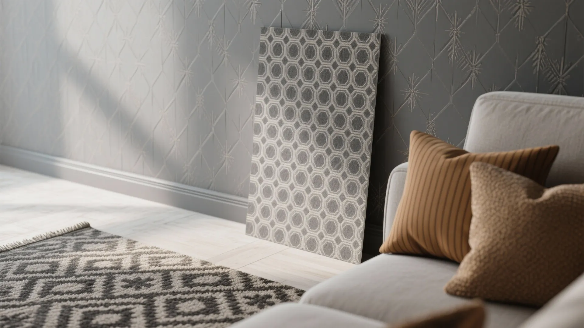 4. Pattern Play in Gray and Tan