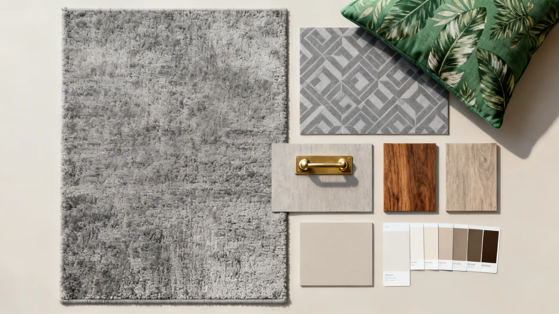 5. Pattern Play: Green Accents on Gray Backgrounds