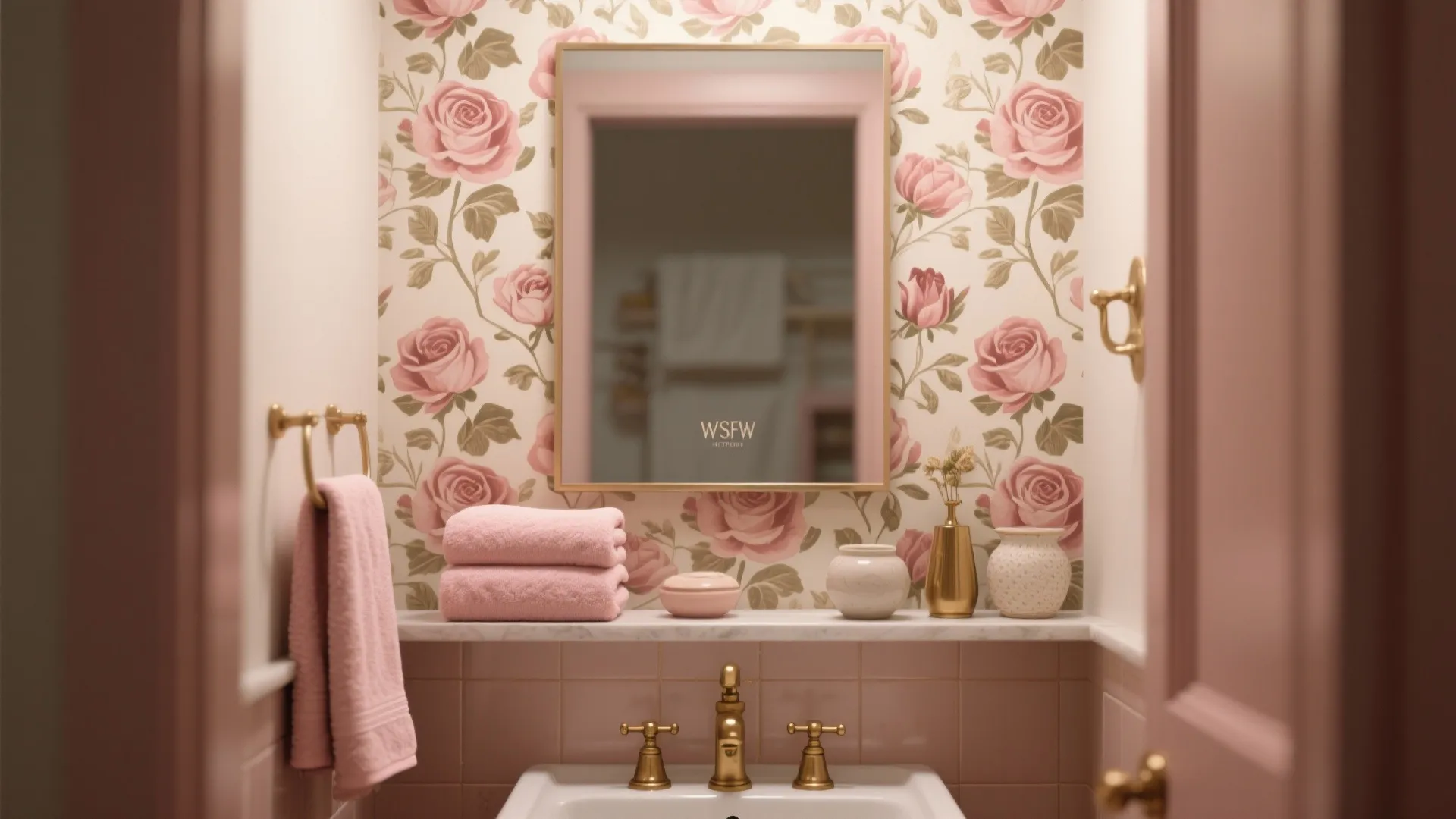 5. Pattern Play: Wallpaper, Towels, and Accessories