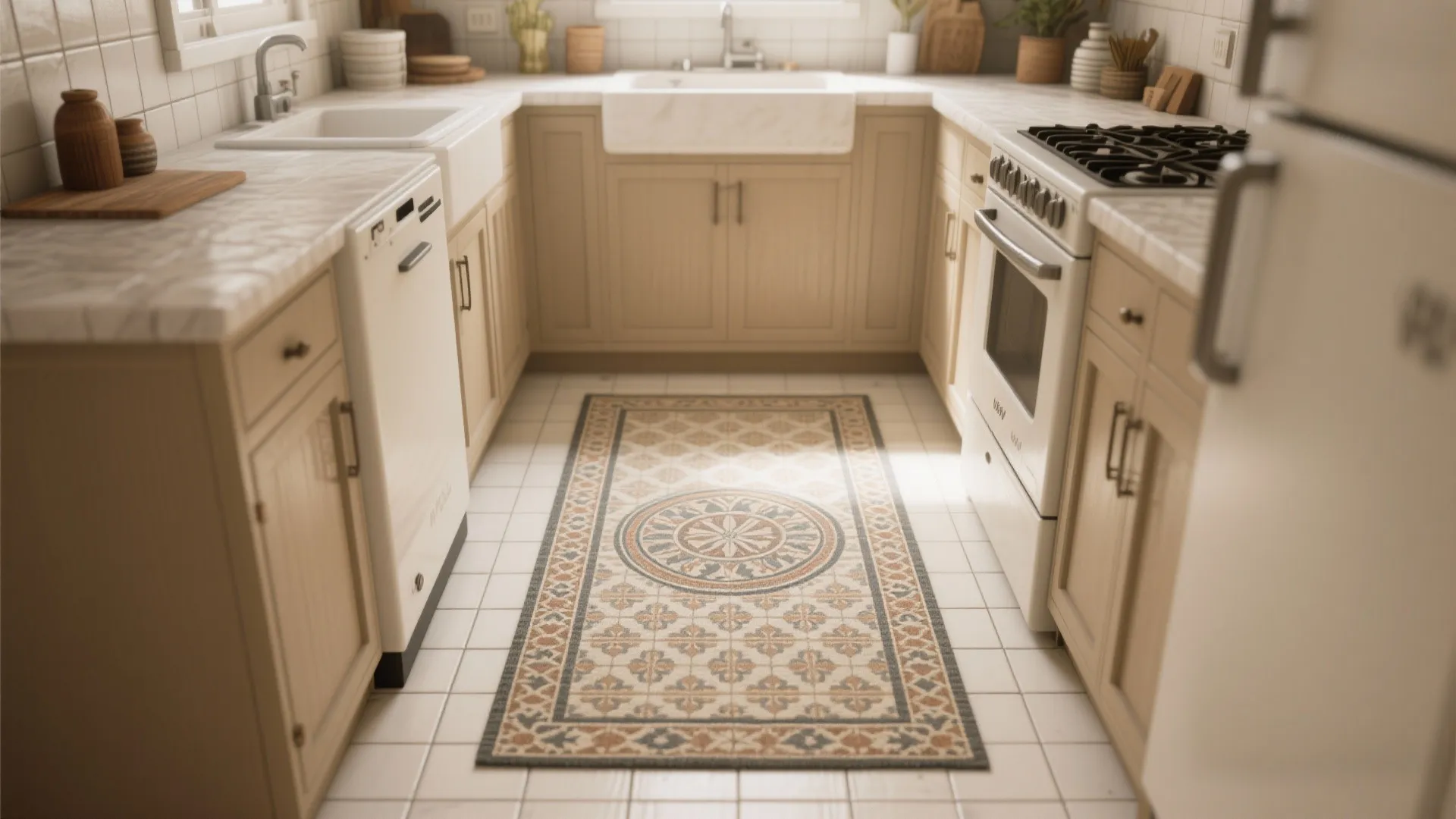 3. Use a central pattern or runner to define zones