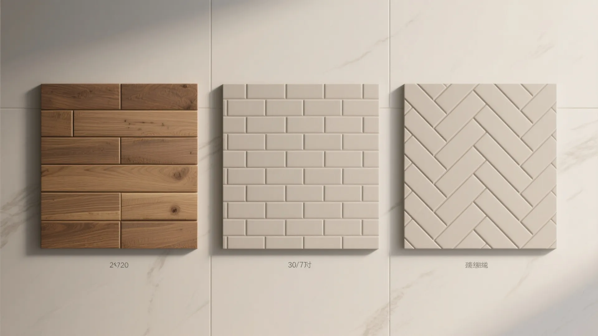 3) Pattern play: herringbone, vertical stack, and the 30/70 offset