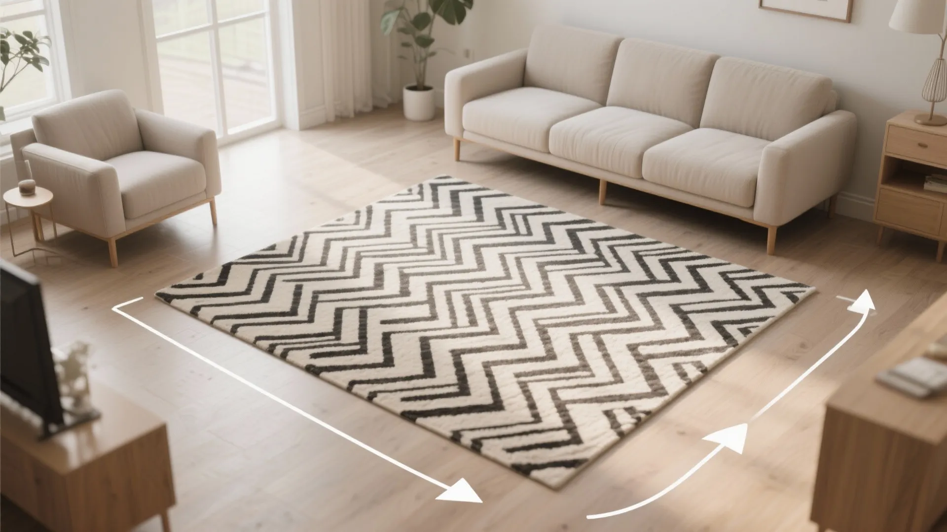 Scaled Patterns that Stretch the Room