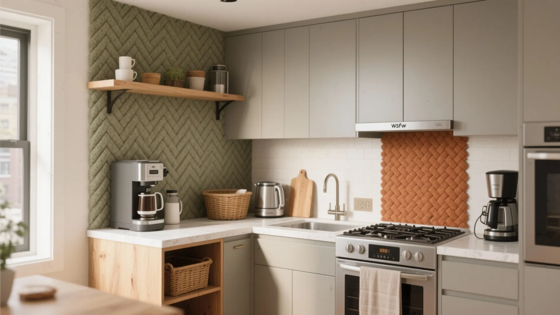 Pattern-Weave Zoning for Micro Kitchens
