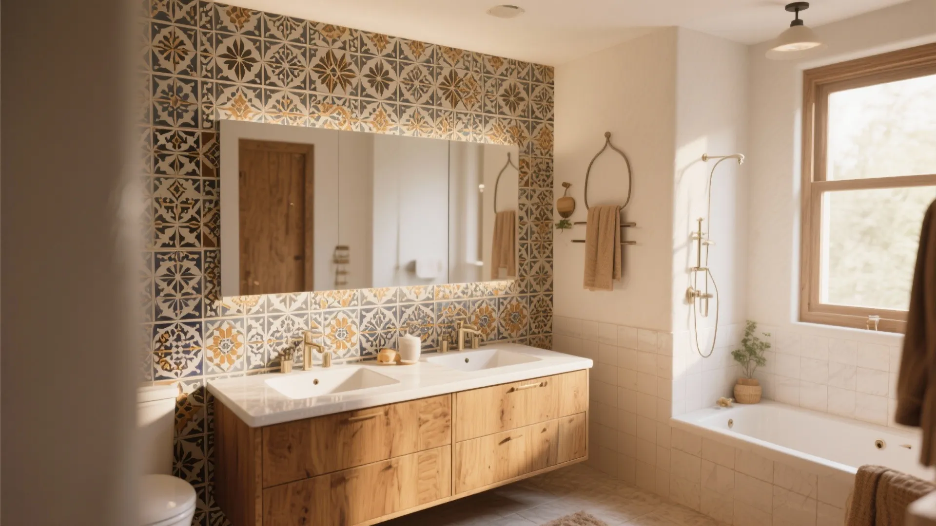 5. Patterned Accent Wall