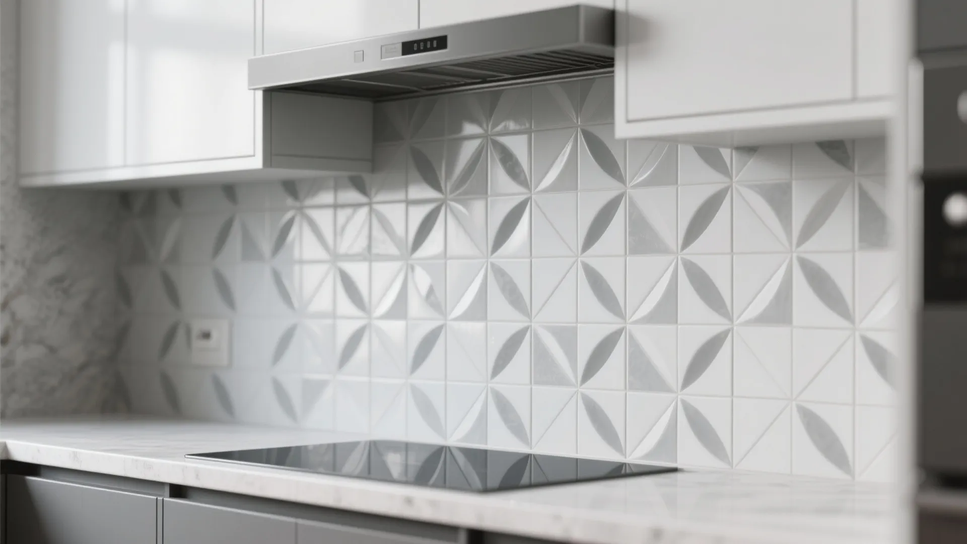 4. Patterned Backsplash for Personality