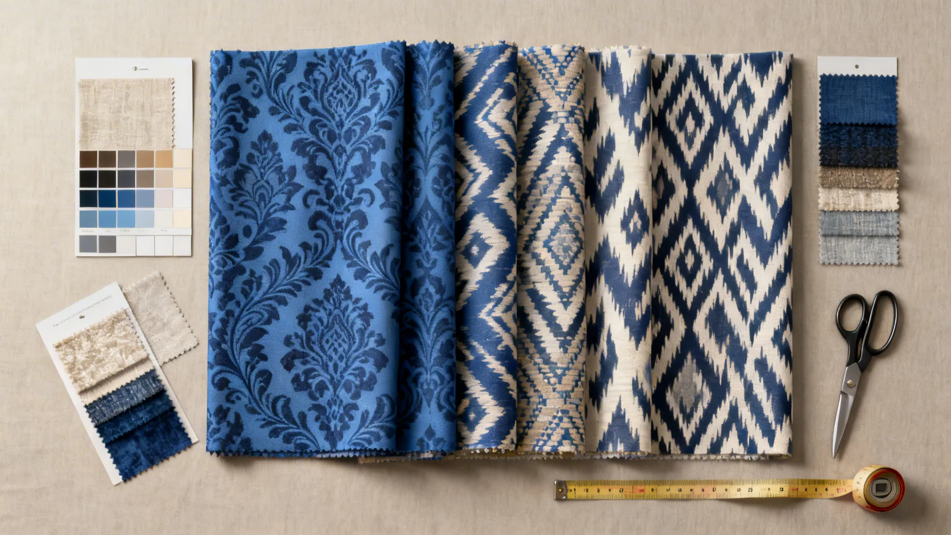 3. Patterned Blue for Visual Interest