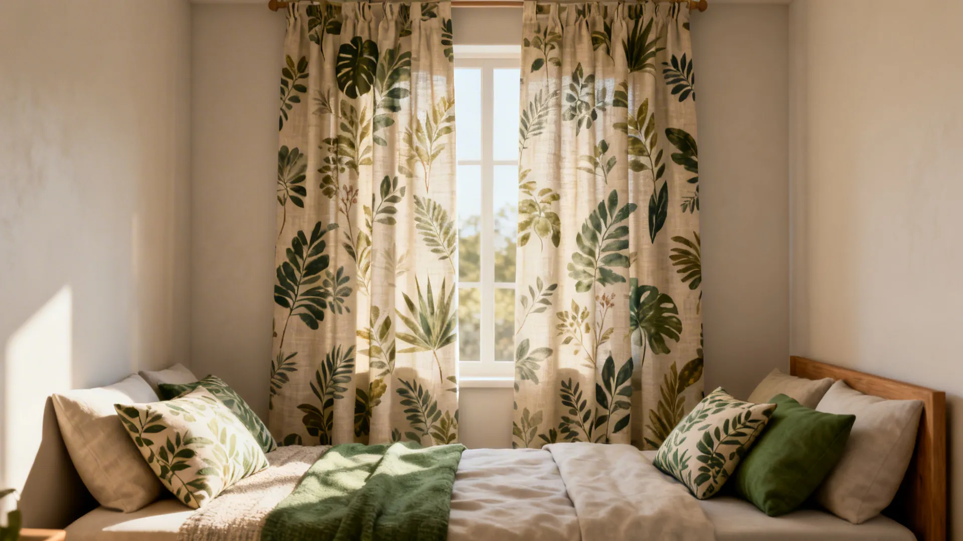 4. Patterned Curtains to Add Personality