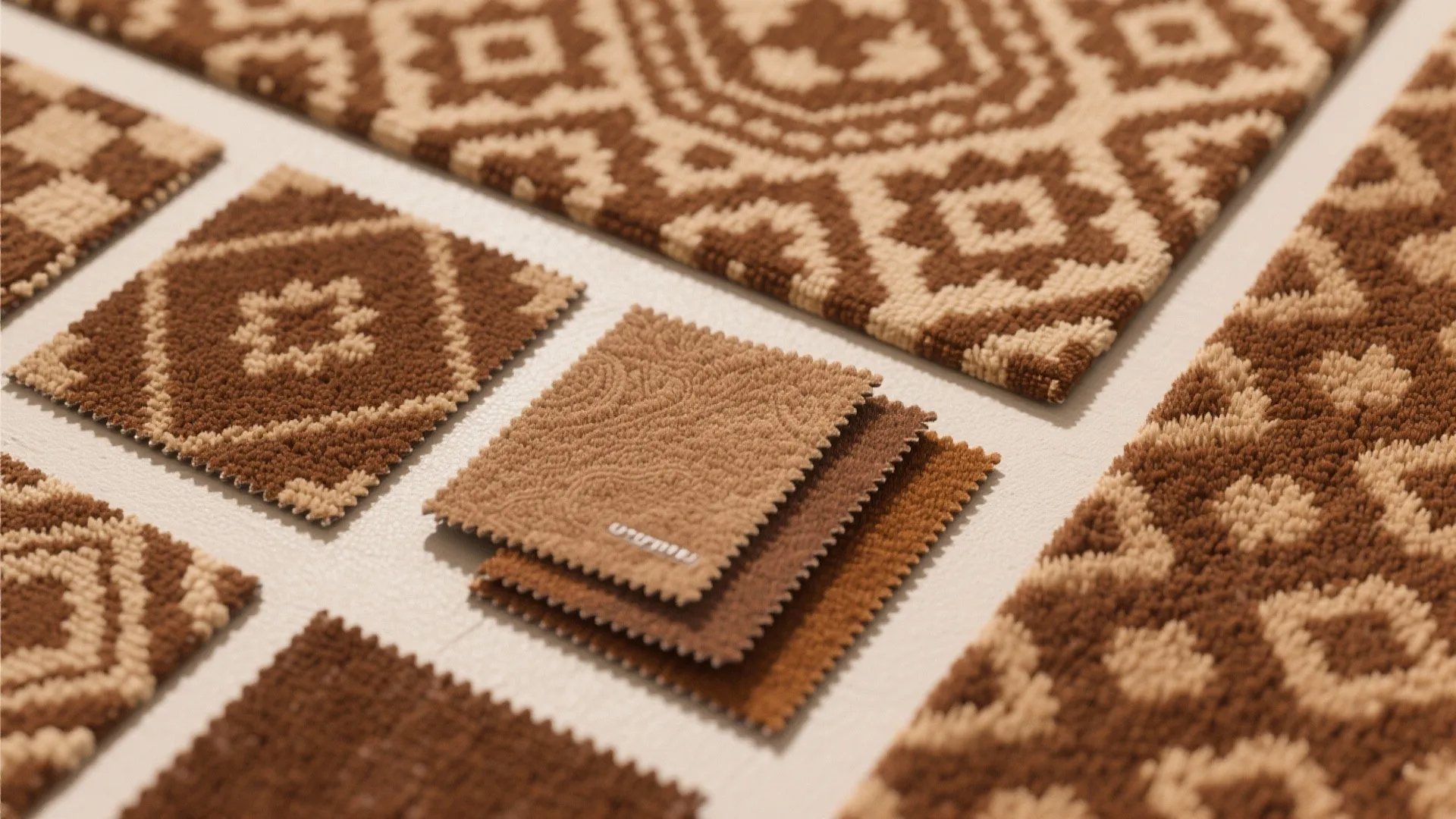4. Patterned brown rugs to hide life