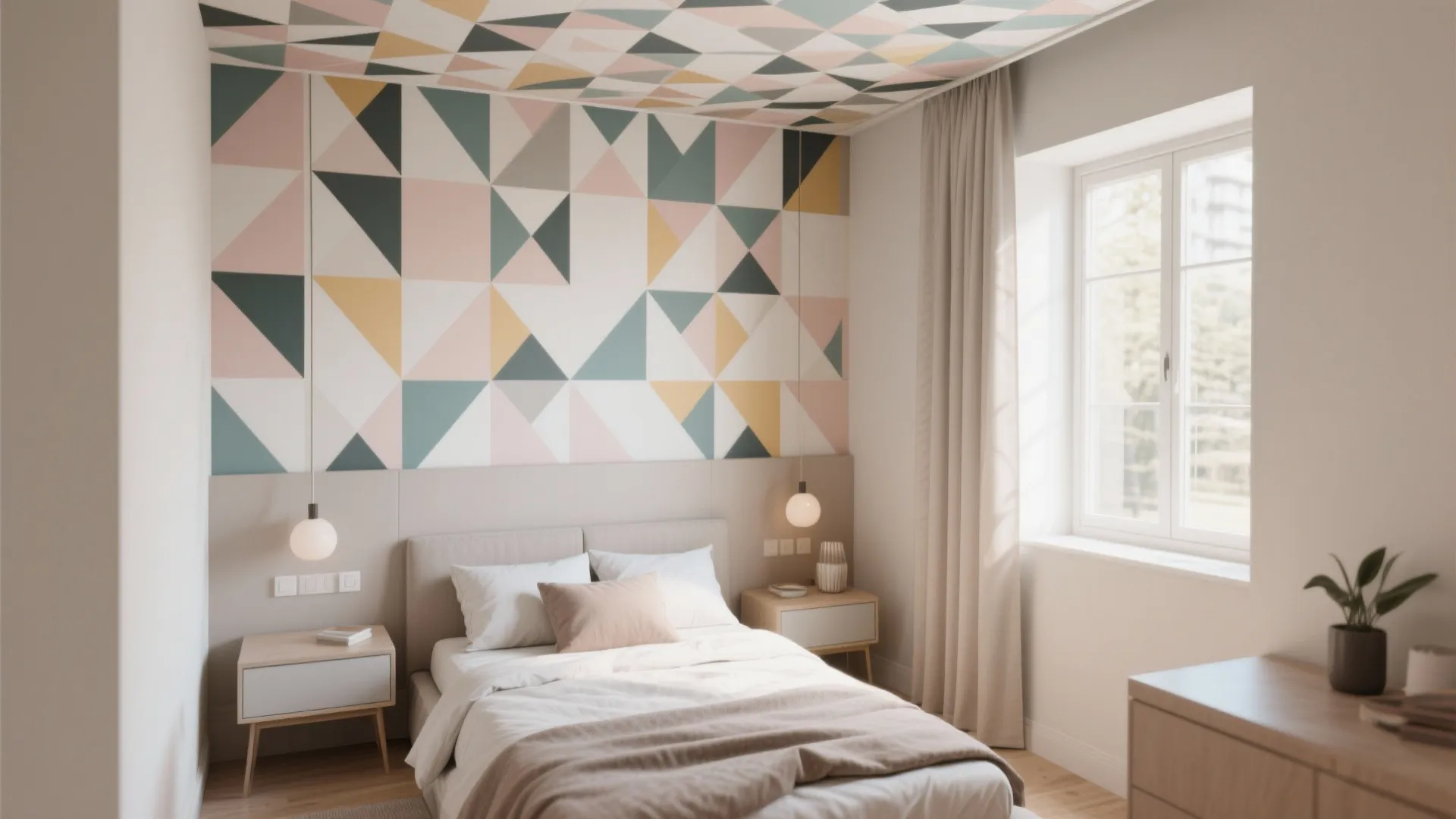 Patterned Ceiling Wallpaper