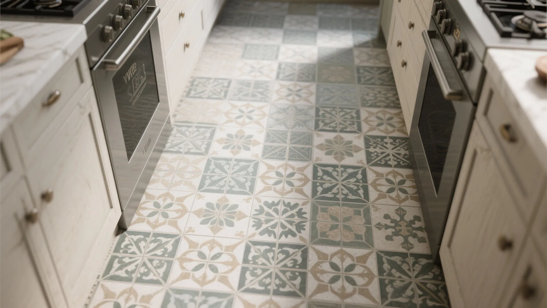 3. Patterned Cement Tile for Personality